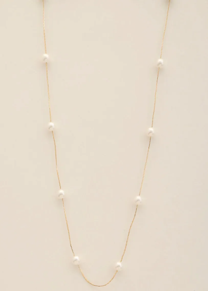 Long Pearl Necklace