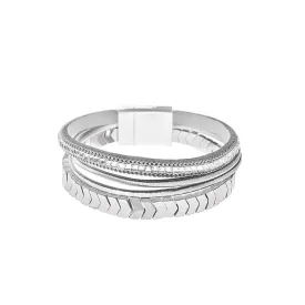 Magnetic Multilayer Bracelet in Silver