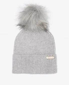 Mallory Pom Beanie- Light Grey