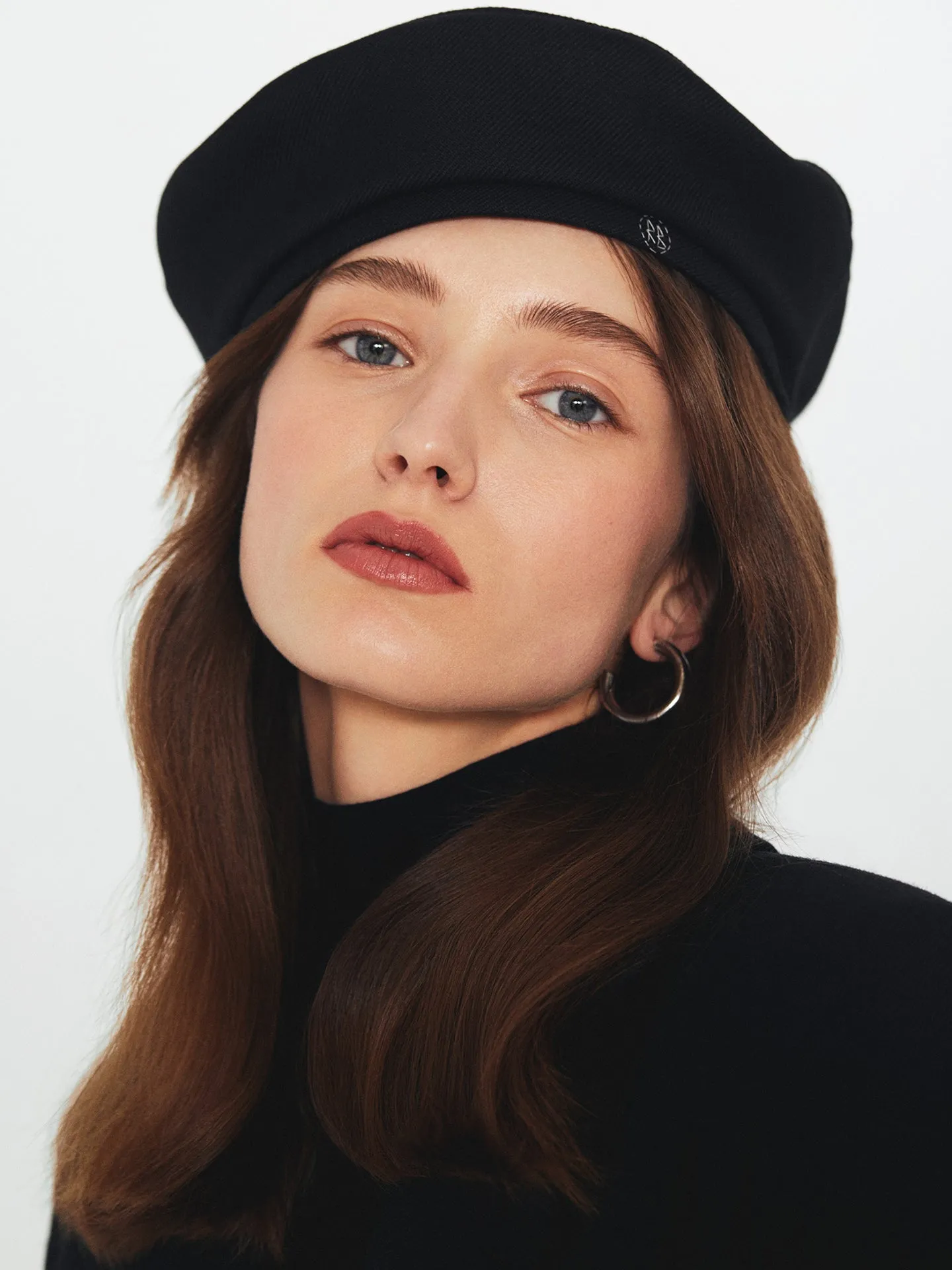 Monogram-embroidered Wool-blend Beret