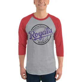 Parksville Bantam Royals unisex 3/4 sleeve raglan shirt (personalizable)