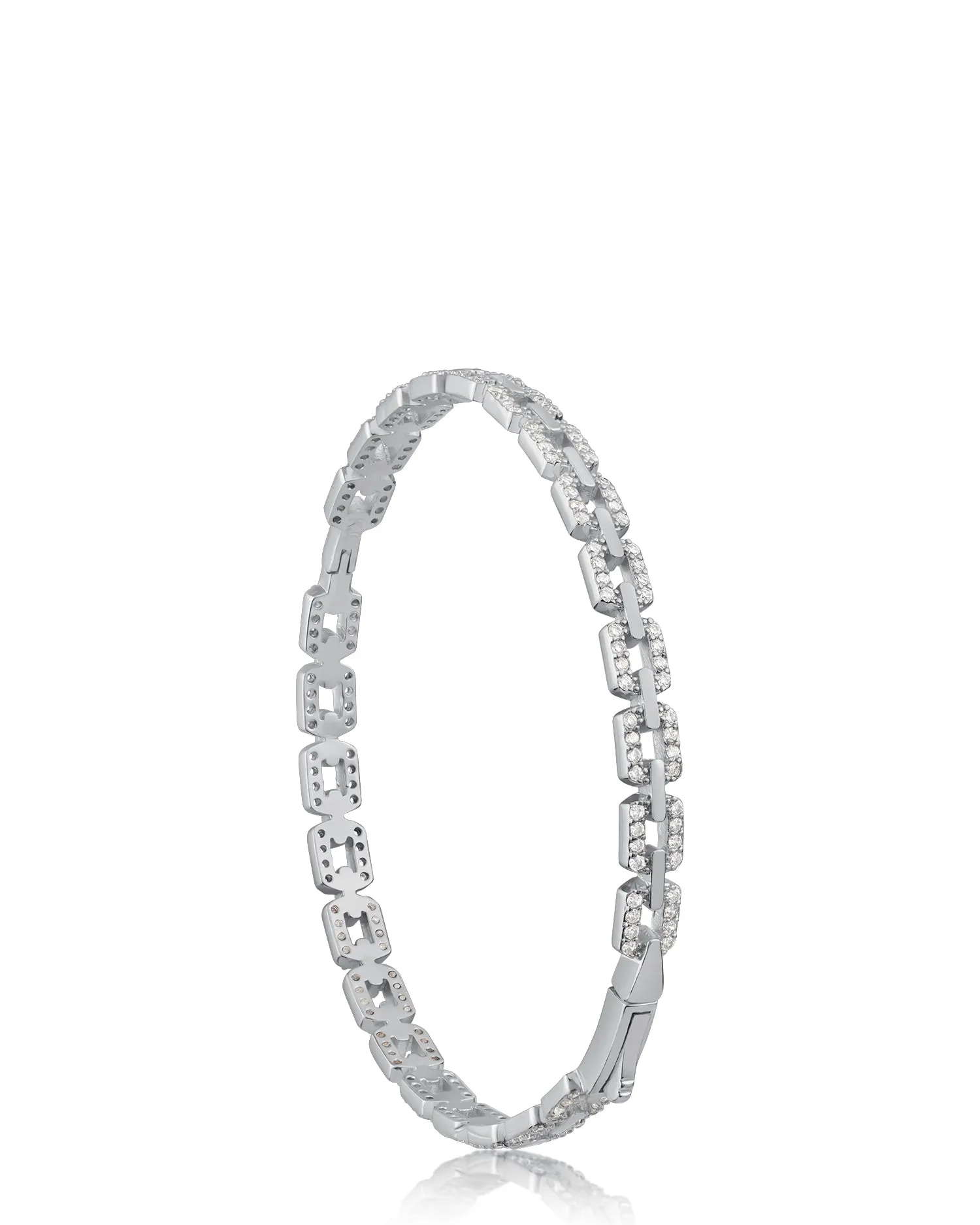 Pave Link Bangle