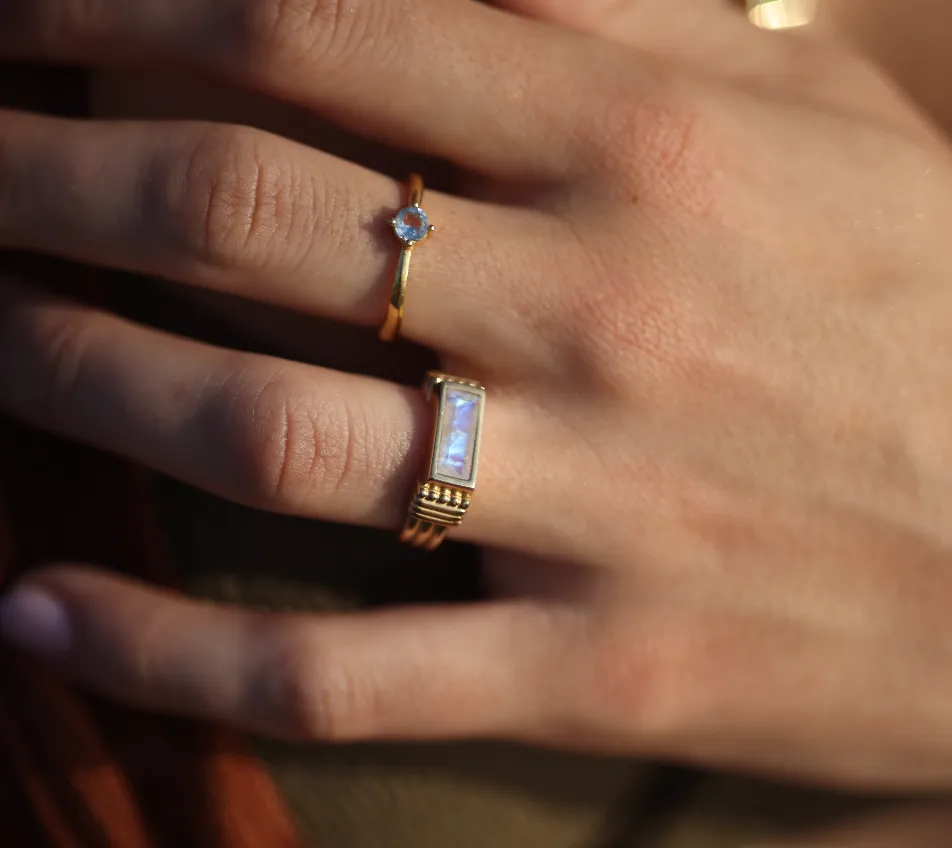 Phoebe Moonstone Gold Ring