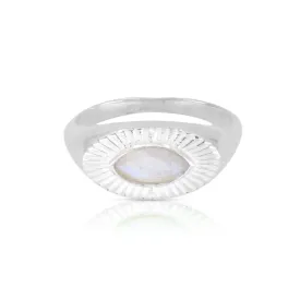 Radiance Moonstone Silver Ring