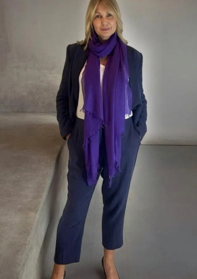 Royal Purple Cashmere scarf