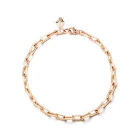 SAXON 18K GOLD CHAIN LINK CHARM BRACELET