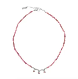 Serena Beaded Silver Necklace