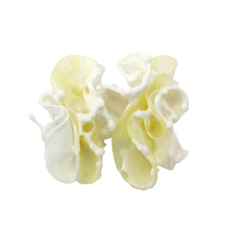 Shan Shan Mok- White Wave Form Earrings