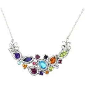 SS MULTI GEMSTONE NECKLACE