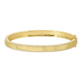 The Textured Diamond Edge Bangle