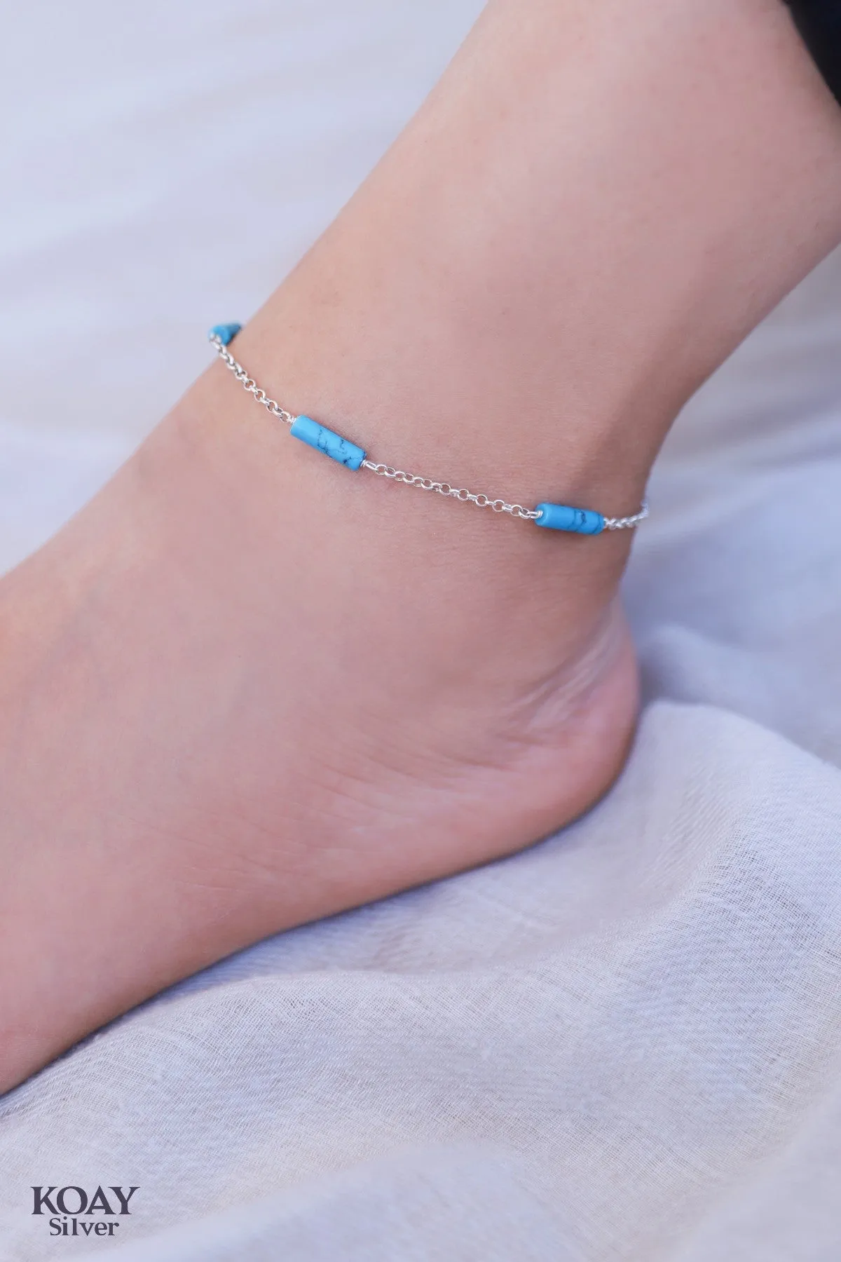 Turquoise Stones Anklet