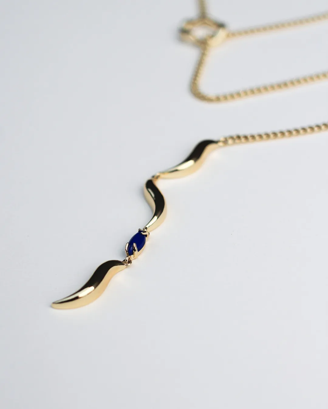 Wipeout Lariat Necklace - Lapis