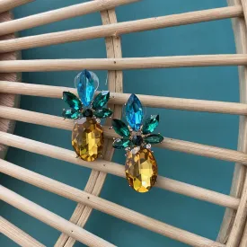 Zoe Crystal Pineapple Earrings